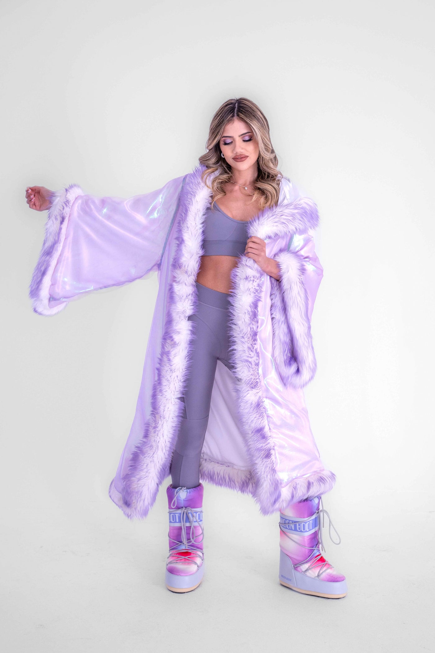 Sheer Magic Kimono in "Lilac "