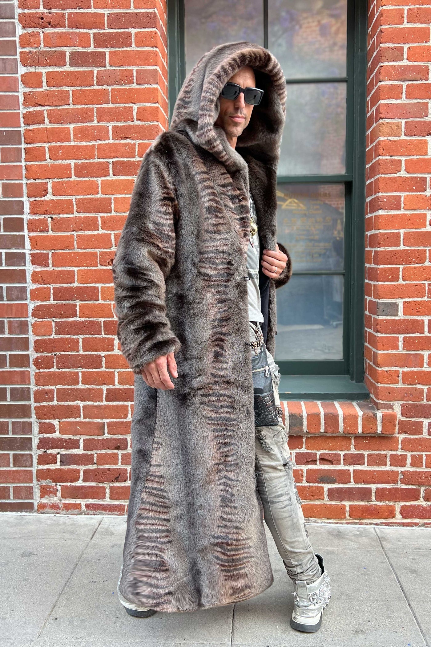 Men's Long Desert Warrior Coat in "Bengal Fox" STOCK