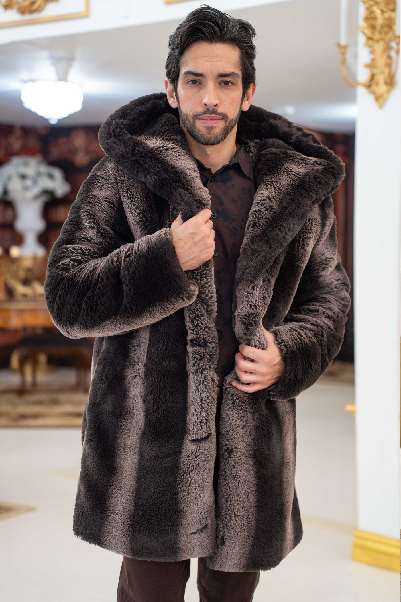 Men's Short Desert Warrior Coat in "Teddy"