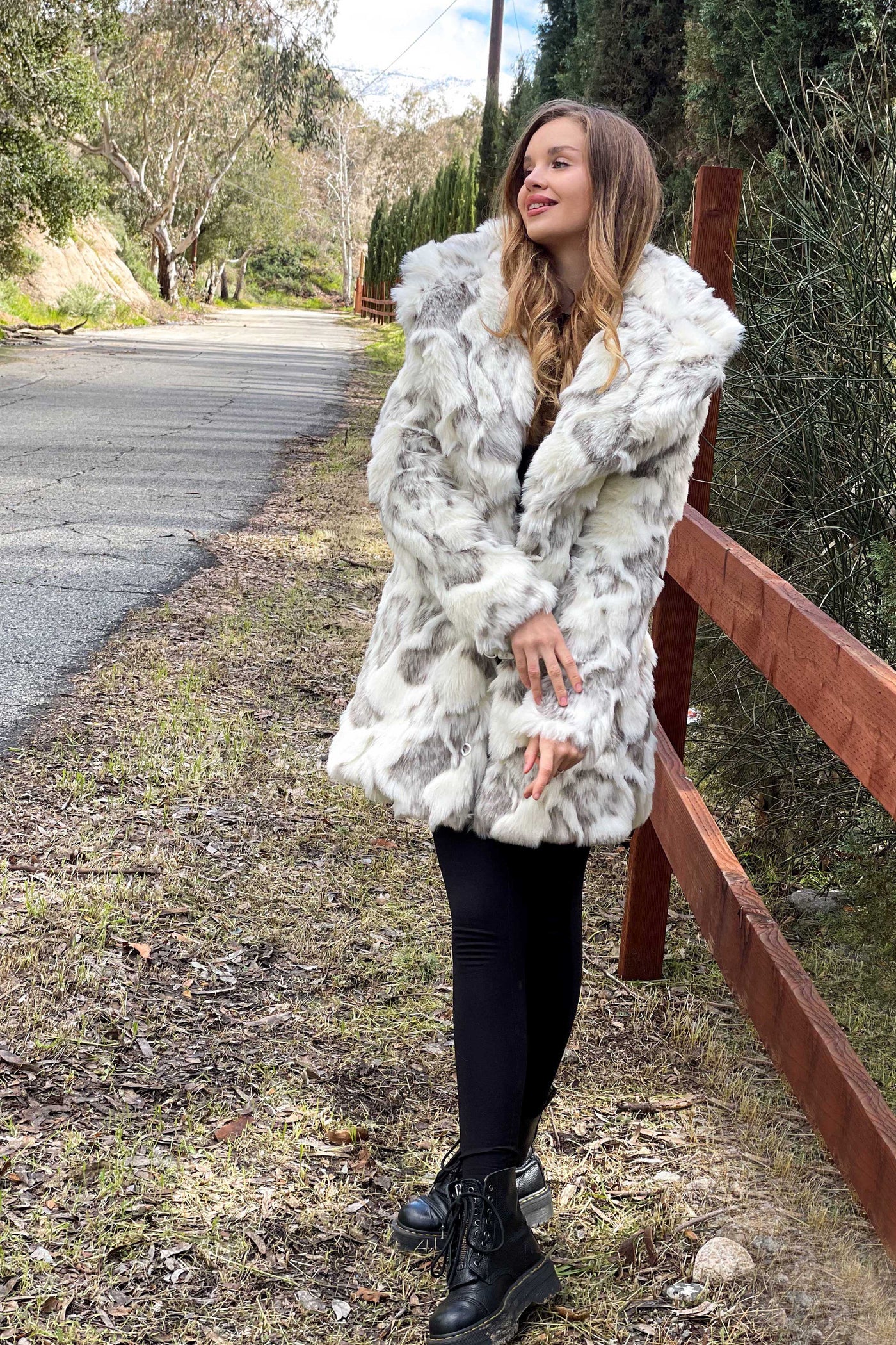 Women's Short Duchess Coat in "Himalayan Snow Goddess"