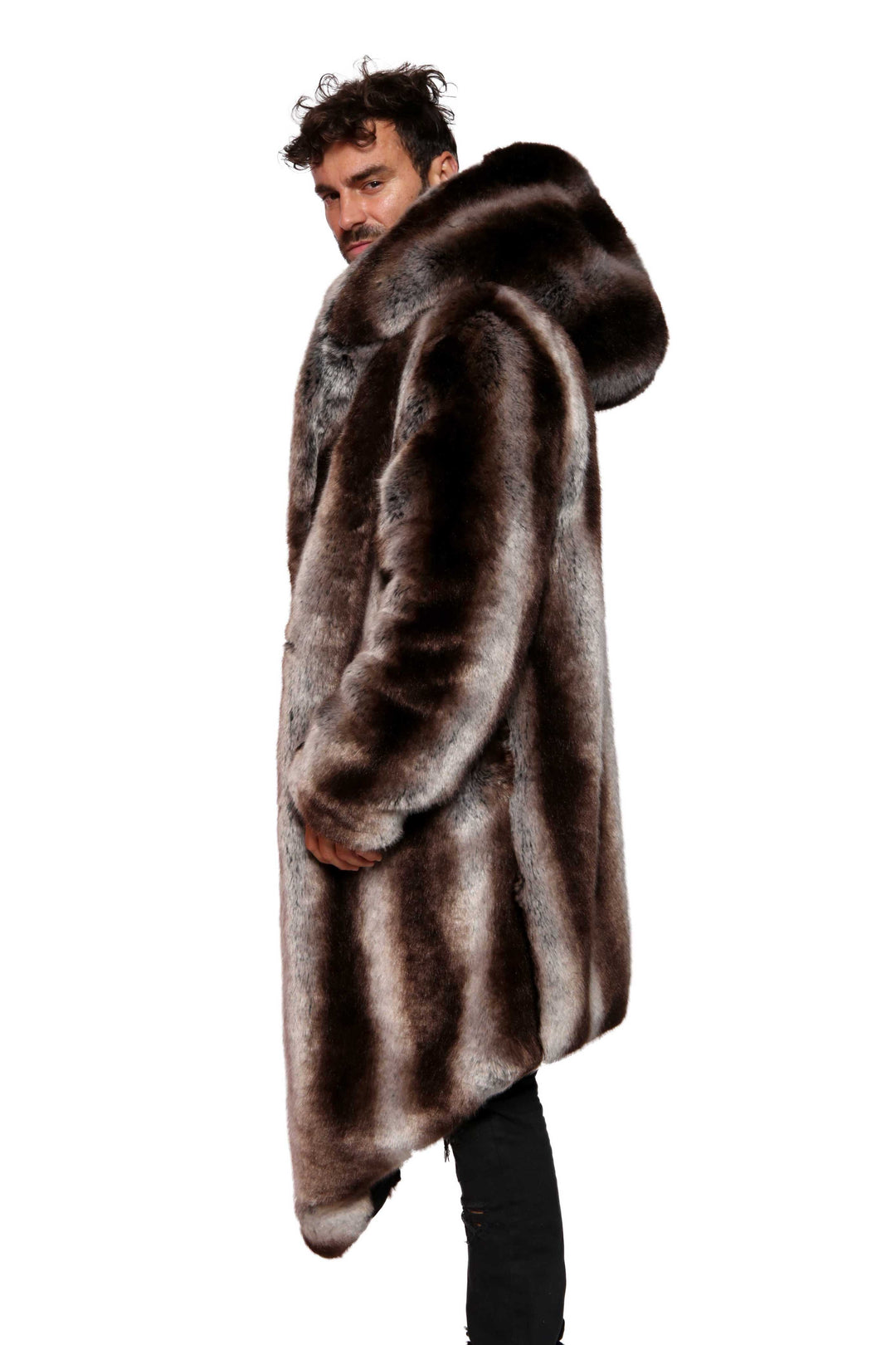 Faux chinchilla coat hotsell