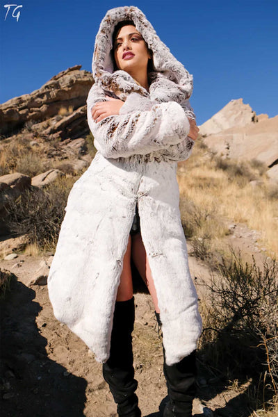 Women's Desert Warrior Coat in "Opal" Chinchilla STOCK