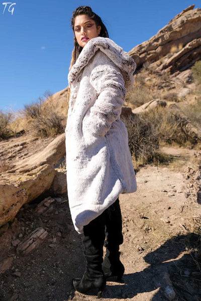 Women's Desert Warrior Coat in "Opal" Chinchilla STOCK